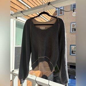 Free People We The Free Sweatshirt XS Gray Oversized Pullover